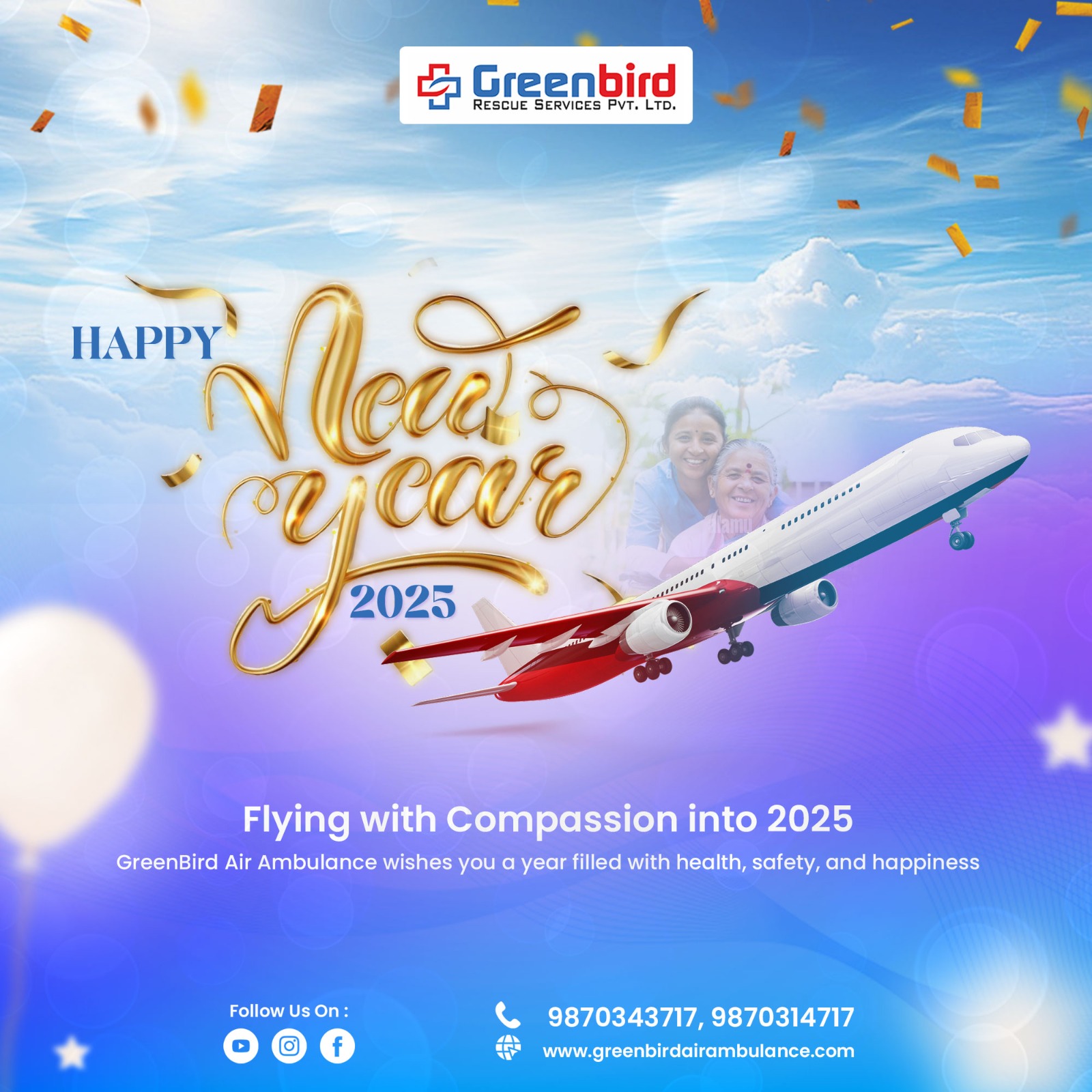 Greenbird Air and Train Ambulance Services Extends its Warm Wishes on New Year